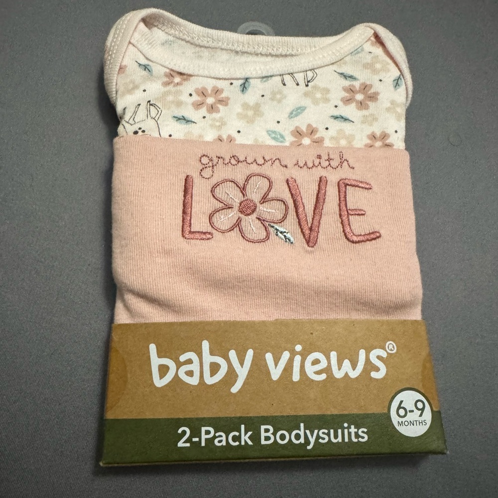 NEW Pink and Floral Bodysuits 2-Pack